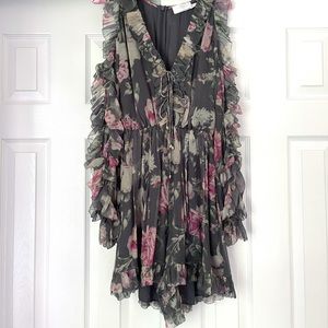 ZIMMERMANN Floral Silk-Georgette Playsuit/Romper